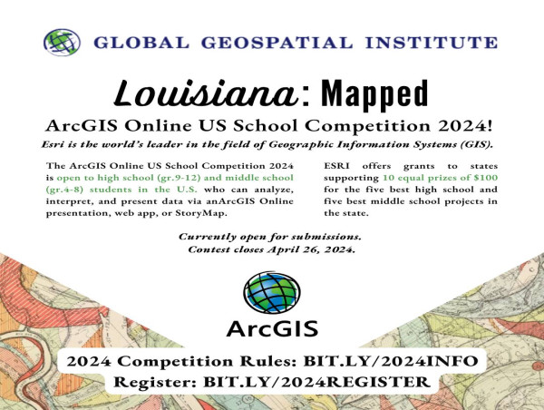 Global Geospatial Institute Announces ArcGIS Online US School Competition 2024