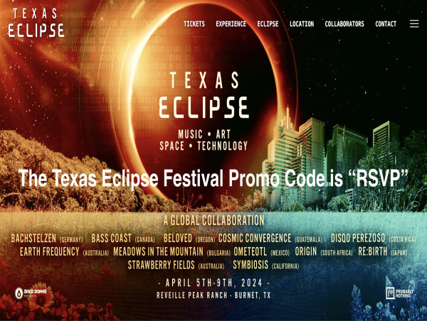  Texas Eclipse Festival 2024 in Burnet Texas 