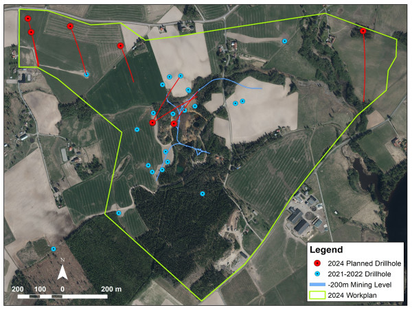 District and Boliden Joint Technical Committee Approve 2024 Exploration Budget on the Tomtebo and Stollberg Properties and Commence Drilling at the Tomtebo Property in Sweden