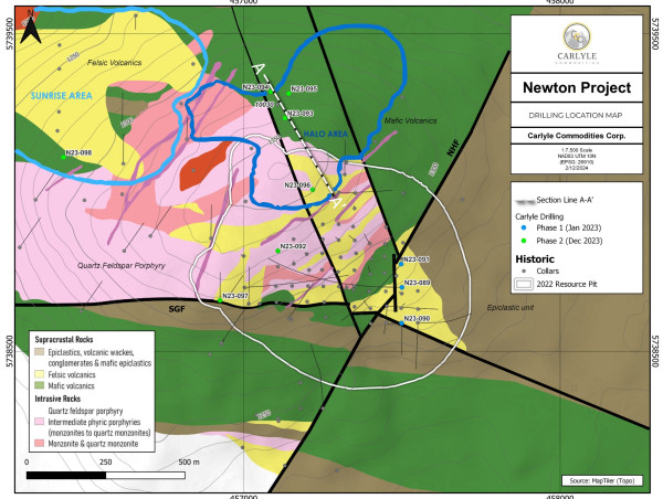 Carlyle Drills 0.75 g/t Au over 39m at Newton Gold & Silver Project