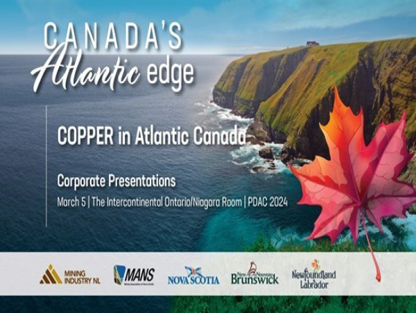 Maritime to Attend PDAC 2024 and Present at the Canada's Atlantic Edge Event on March 5th