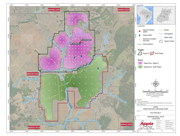 Appia Reports High-Grade Total Rare Earth Oxide Results up to 22,339 ppm or 2.23% on Diamond Drill Hole #1 Within Target IV at PCH IAC Project, Brazil