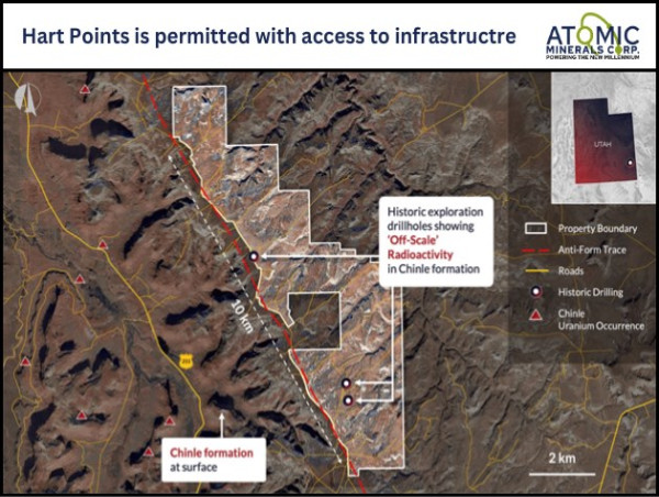 Atomic Minerals Commences Drilling at Harts Point