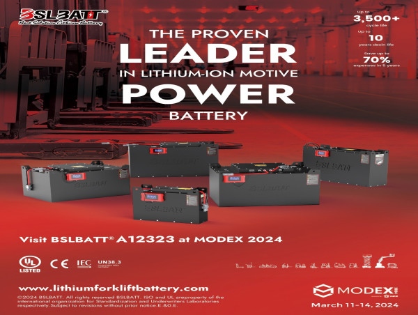  BSL Battery - Industrial Will Participate in MODEX 2024 from March 11 to 14 with an Enhanced Product Portfolio 