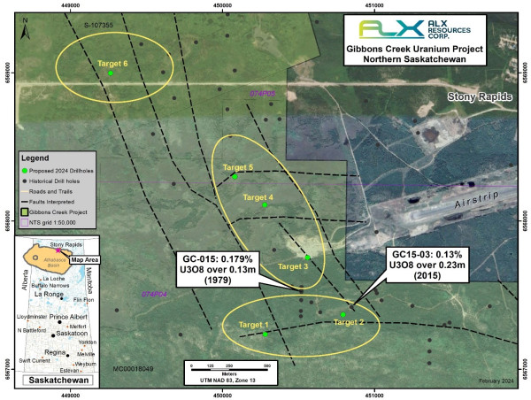 ALX Resources Corp. Announces Option Earn-In Transaction and 2024 Winter Drilling Program for the Gibbons Creek Uranium Project, Athabasca Basin, Saskatchewan