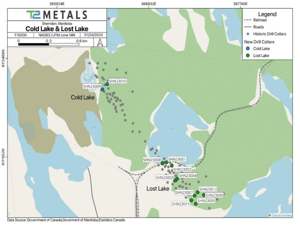T2 Metals Reports Exceptional 23.5 m at 6.8 g/t Gold Drill Intersection from the Sherridon VHMS Project, Manitoba