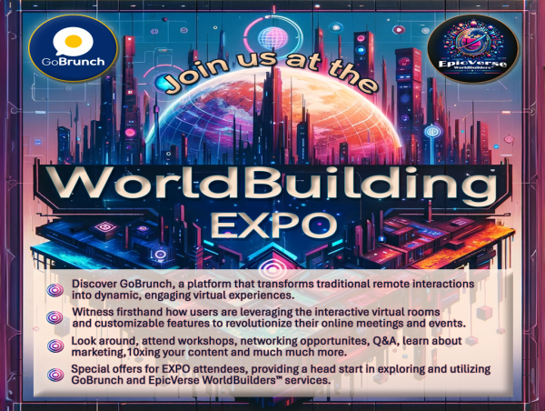  GoBrunch Launches Two Day Immersive Digital WorldBuilding Expo 
