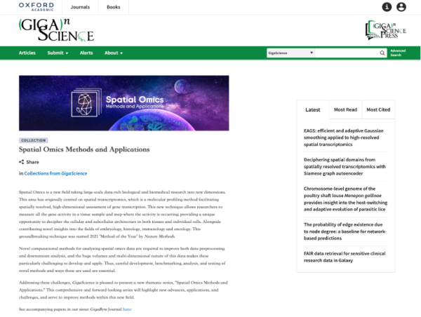 BGI-Research presenta herramientas algorítmicas para avanzar en la investigación de transcriptómica espacial