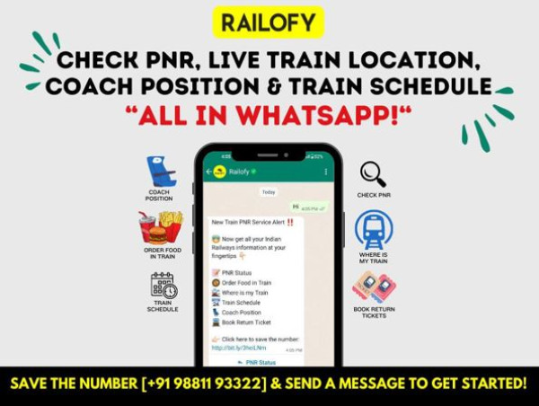  Check PNR Status, Live Train Location, Coach Position and Train Schedule: All in One Place-WhatsApp 