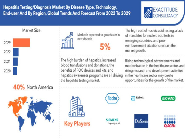 Hepatitis Testing/Diagnosis Market is growing at a CAGR of 5% from 2024 to 2030 by Exactitude Consultancy
