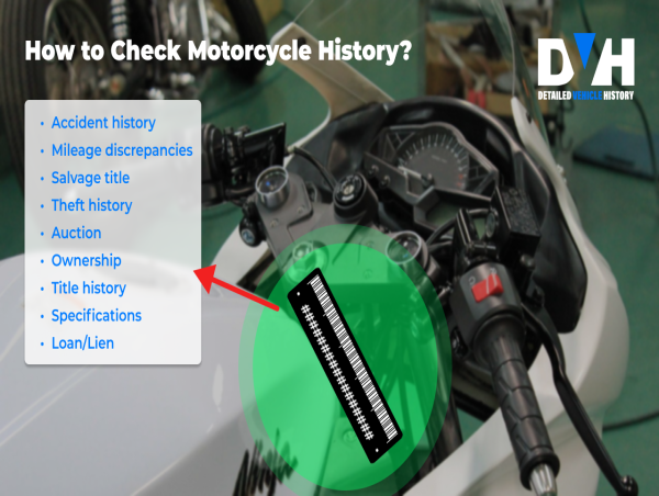 Motorcycle VIN Checks for Accidents, Theft checks, and Previous Owners
