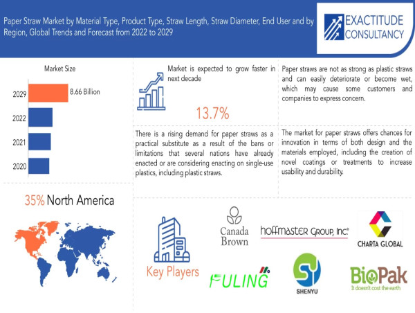 Paper Straw Market to hit USD 8.66 billion by 2030, at a CAGR of 13.7% by Exactitude Consultancy