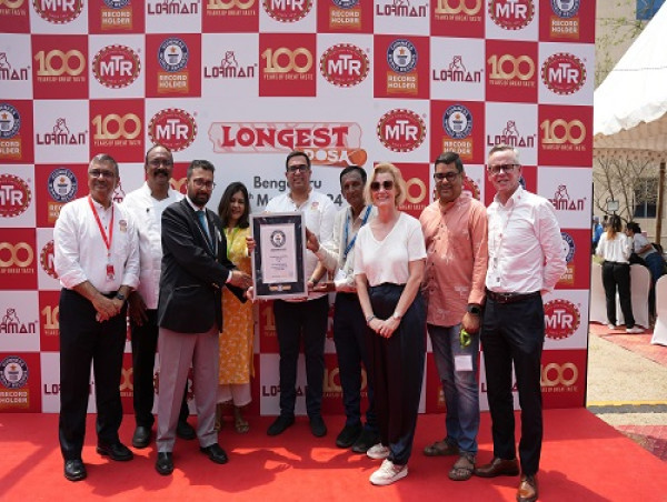  100 Years,123 Feet Dosa: MTR Celebrates 100 Years with a GUINNESS WORLD RECORDS™ Title for the Longest Dosa 