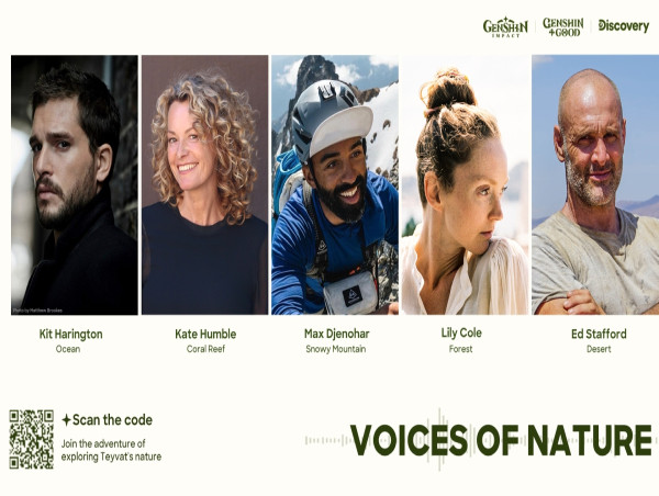 Golden Globe nominee Kit Harington and Ed Stafford (Marooned) join Collaboration by Discovery Channel and Genshin Impact