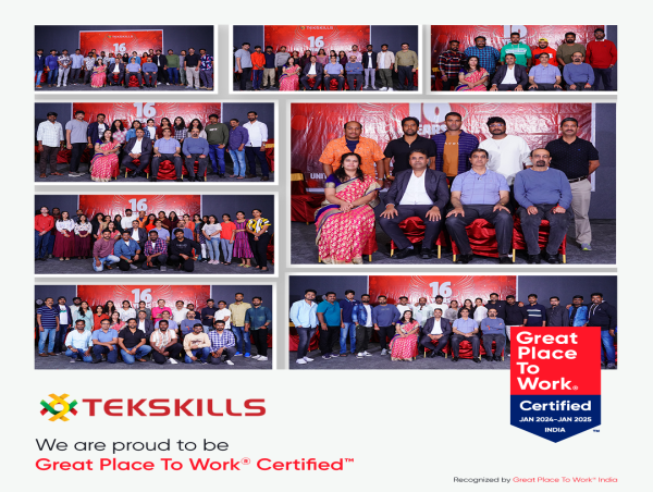 Tekskills Celebrates 20 Years of Excellence and Achieves Great Place to Work®-Certified™ for the Second Consecutive Year
