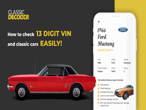  How to check 13 Digit VIN and Classic cars easily 