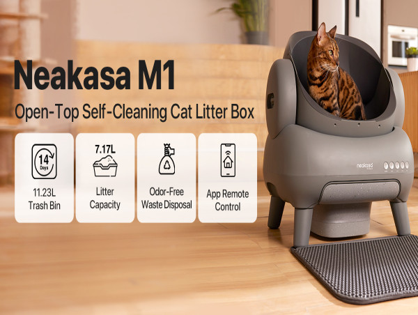 Neakasa Launches M1 in the US: The Game-Changing Open-Top Self-Cleaning Cat Litter Box