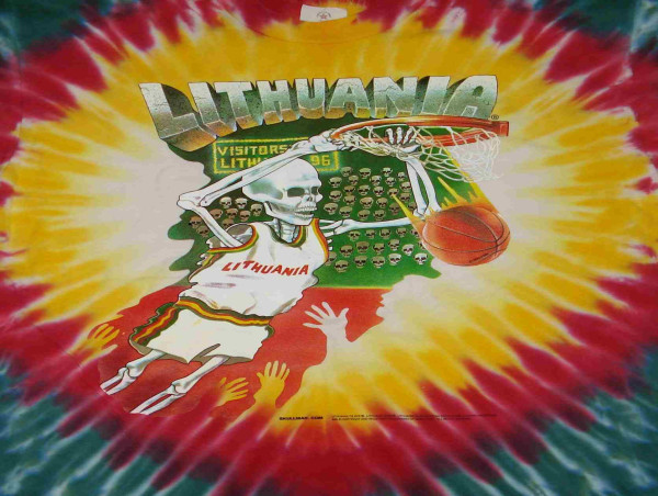 2024 Edition of the Iconic Original Olympics Lithuanian Tie Dyed Skullman Basketball Shirts Unveiled from Skullman.com