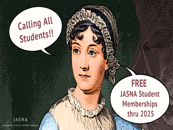 Jane Austen Society of North America Offers Free Student Memberships through 2025