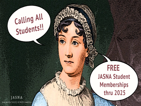  Jane Austen Society of North America Offers Free Student Memberships through 2025 