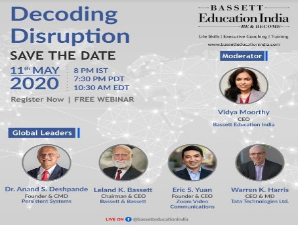 Global Corporate Stalwarts to Share Insights and Suggestions on Current Crisis through Webinar