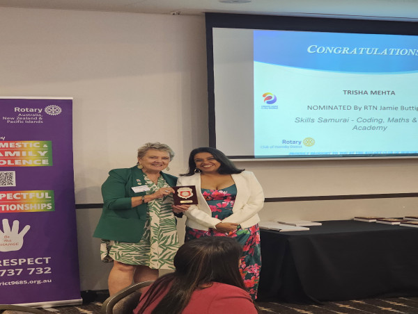 Skill Samurai Educator, Trisha Mehta, Celebrated for Excellence in Education at Rotary Pride of Workmanship Awards
