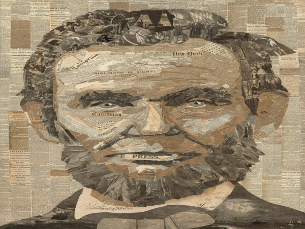  Unique Lincoln Portrait Crafted from Original Civil War Newspapers Up For Auction 