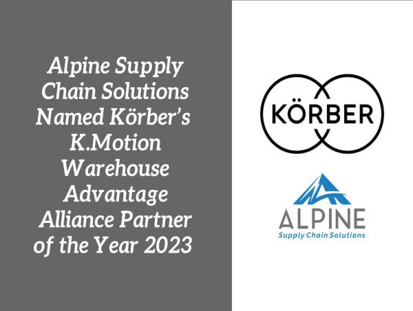 Alpine Supply Chain Solutions Named Körber’s K.Motion Warehouse Advantage Alliance Partner of the Year 2023