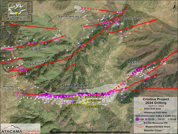  Atacama Copper Intercepts 10.65 g/t AuEq over 7.8 m and 9.40 g/t AuEq over 2.2 m at Its Cristina Project in Chihuahua Mexico 