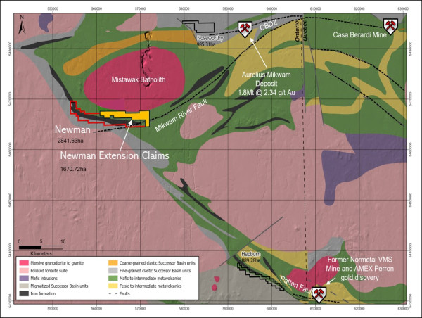  Centurion Identifies High Quality Gold Target-Casa Berardi West Project; Acquires Additional Claims 