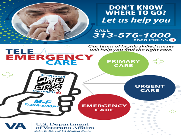 Detroit VA Medical Center now offers Tele-Emergency Care services for local enrolled Veterans