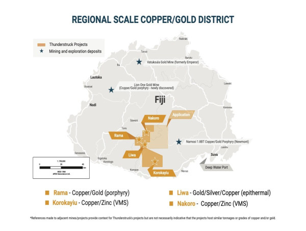 Thunderstruck Provides Update on Rama Porphyry Copper-Gold Project, Fiji
