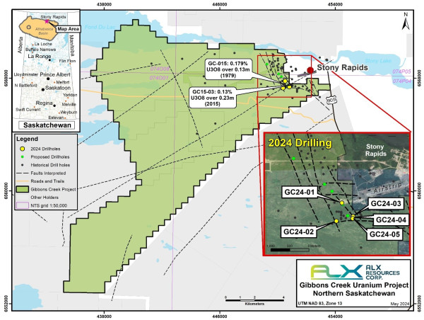  ALX Resources Corp. Announces Definitive Option Agreement with Trinex Minerals for the Gibbons Creek Uranium Project, Athabasca Basin, Saskatchewan 