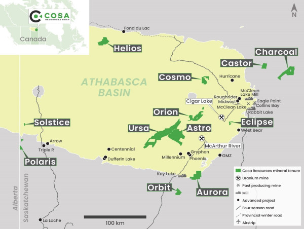  Cosa Resources Announces Summer Exploration Plans for Athabasca Basin Uranium Projects 