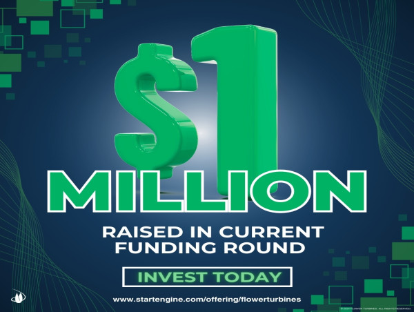 Flower Turbines passes $1 Million in Current Round Funding, $16 Million Total