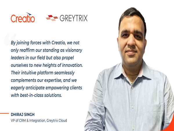 Creatio Partners with Greytrix to Propel No-Code Business Automation for More Businesses Worldwide