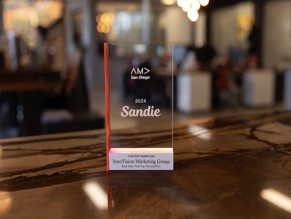  InnoVision Marketing Group Shines with Creativity & Results with Content Marketing Award at 2024 Sandie Awards 