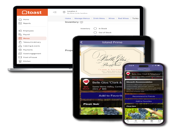  MY WINE GUIDE ANNOUNCES A NEW INTEGRATION WITH THE TOAST PLATFORM 