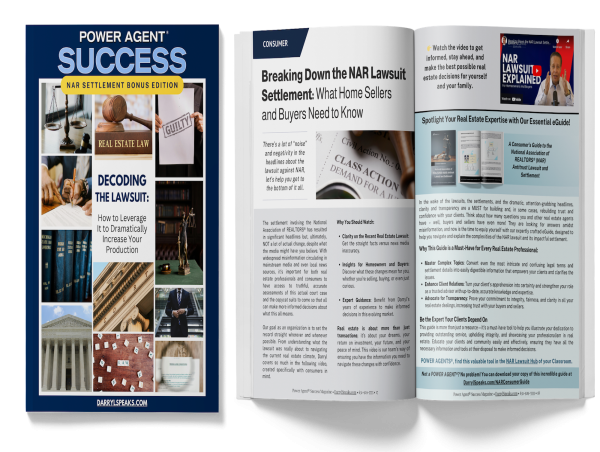 Expert and Coach Darryl Davis Launches NAR Lawsuit Edition of Power Agent® Success Magazine