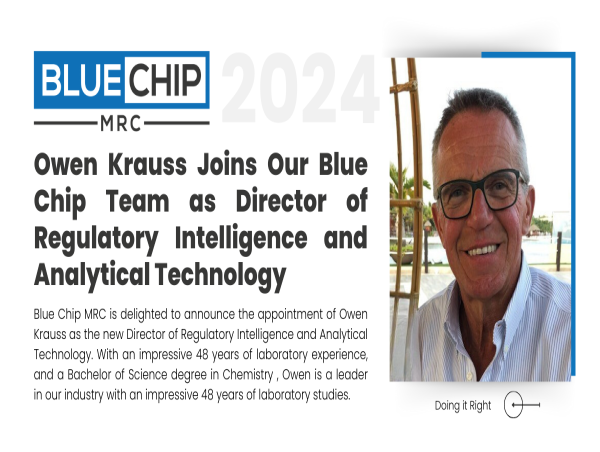 Blue Chip MRC Appoints Owen Krauss as Director of Regulatory Intelligence and Analytical Technology
