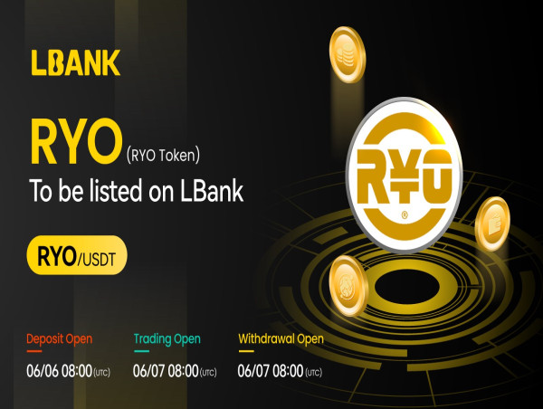  LBank Exchange Will List RYO Token (RYO) on June 7, 2024 