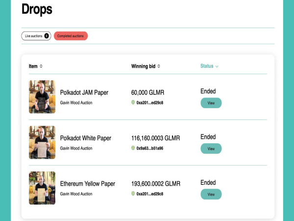 GBM Auctions hosts first charity Bid-to-Earn auction for Polkadot ecosystem