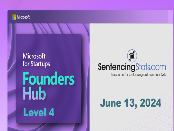 SentencingStats.com Inc. Receives $150,000 Azure grant increase from Microsoft for Startups Founders Hub