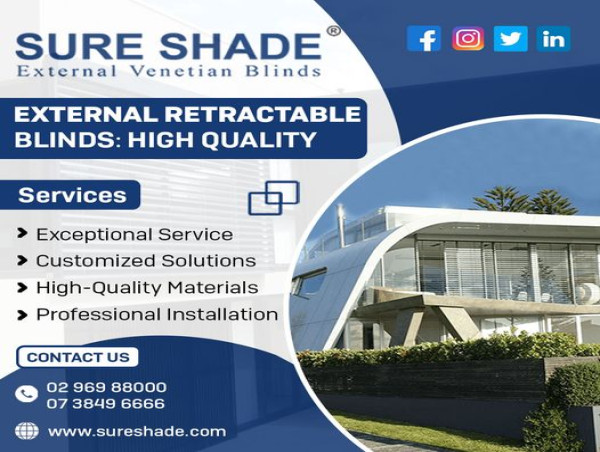  Sure Shade Launches New Sunlight Control External Venetian Blinds in Sydney, QLD 