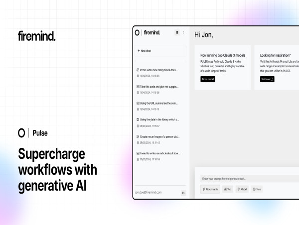  Firemind Announces PULSE: The Generative AI Solution for Customers on Amazon Web Services (AWS) 