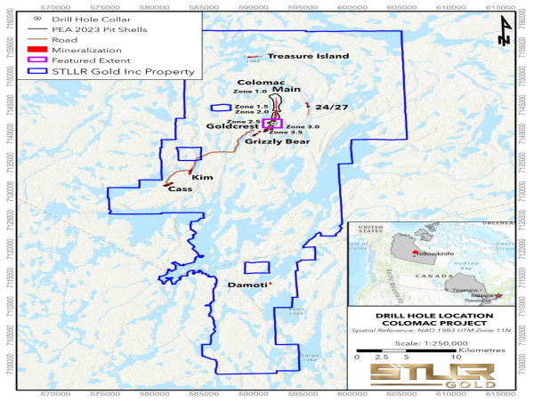  STLLR Gold Intersects 1.23 g/t Au over 59.00 m at the Colomac Main Deposit and New Zones of Mineralization at Windjammer North 