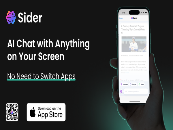 Sider Unveils Innovative ChatScreen Feature in Latest iOS App Update