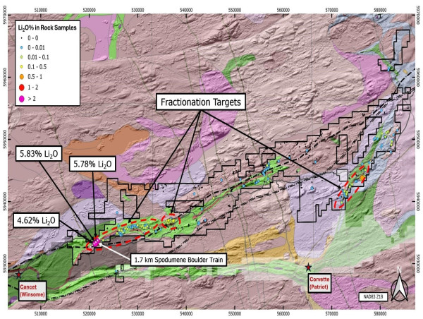 Champion Electric Reports High Lithium in Boulders from Initial 2024 Sampling at Quebec Lithium Project, James Bay Territory