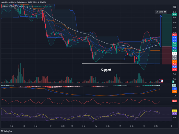  Long WTI Crude Oil: Double bottom below $76.40, strong support at $76 signals uptrend 