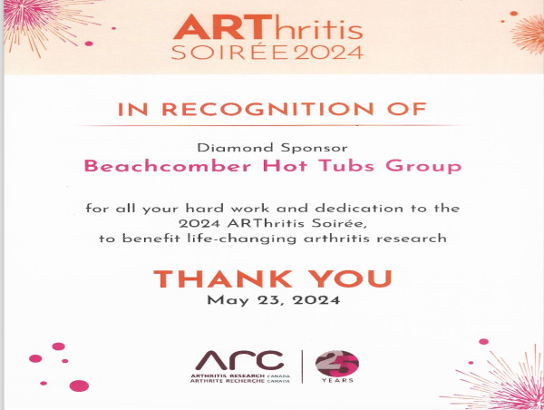  Beachcomber Proudly Supports Arthritis Research Canada as Diamond Sponsor 